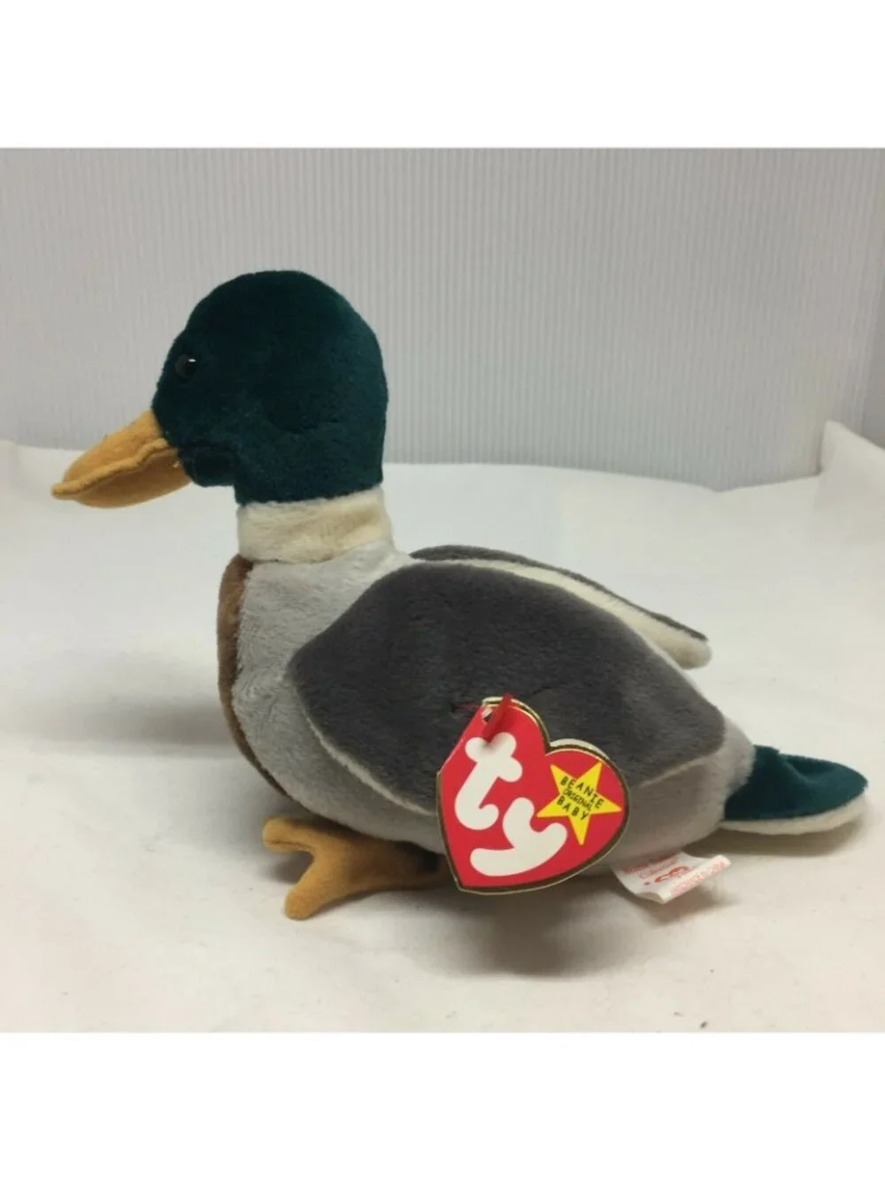 Ty Beanie Baby Jake Duck Mallard Drake Plush Stuffed Animal W Tag April 16 1997